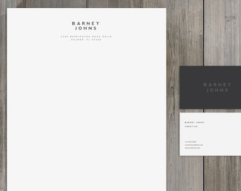 Business Letterhead Template, Modern Corporate Identity, Word, Instant Download