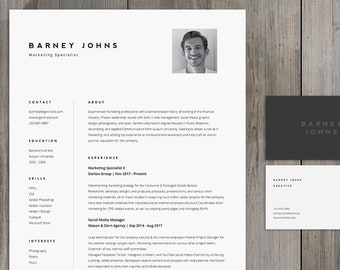 Profesjonalny szablon CV, jednostronicowy, minimalistyczny, Word, do pobrania natychmiast