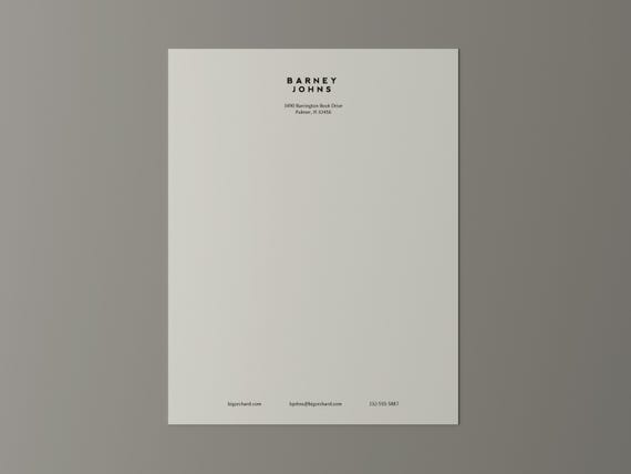 Business Letterhead Template, Modern Corporate Identity, Microsoft Word, US, A4, Instant Download