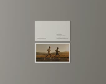 Photographer Business Card PSD Template, US + European Photoshop Versions, Edit in Canva