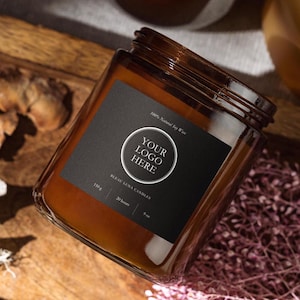 Personalized Logo Candle: 4oz Bulk Candle Favor, Corporate Gift