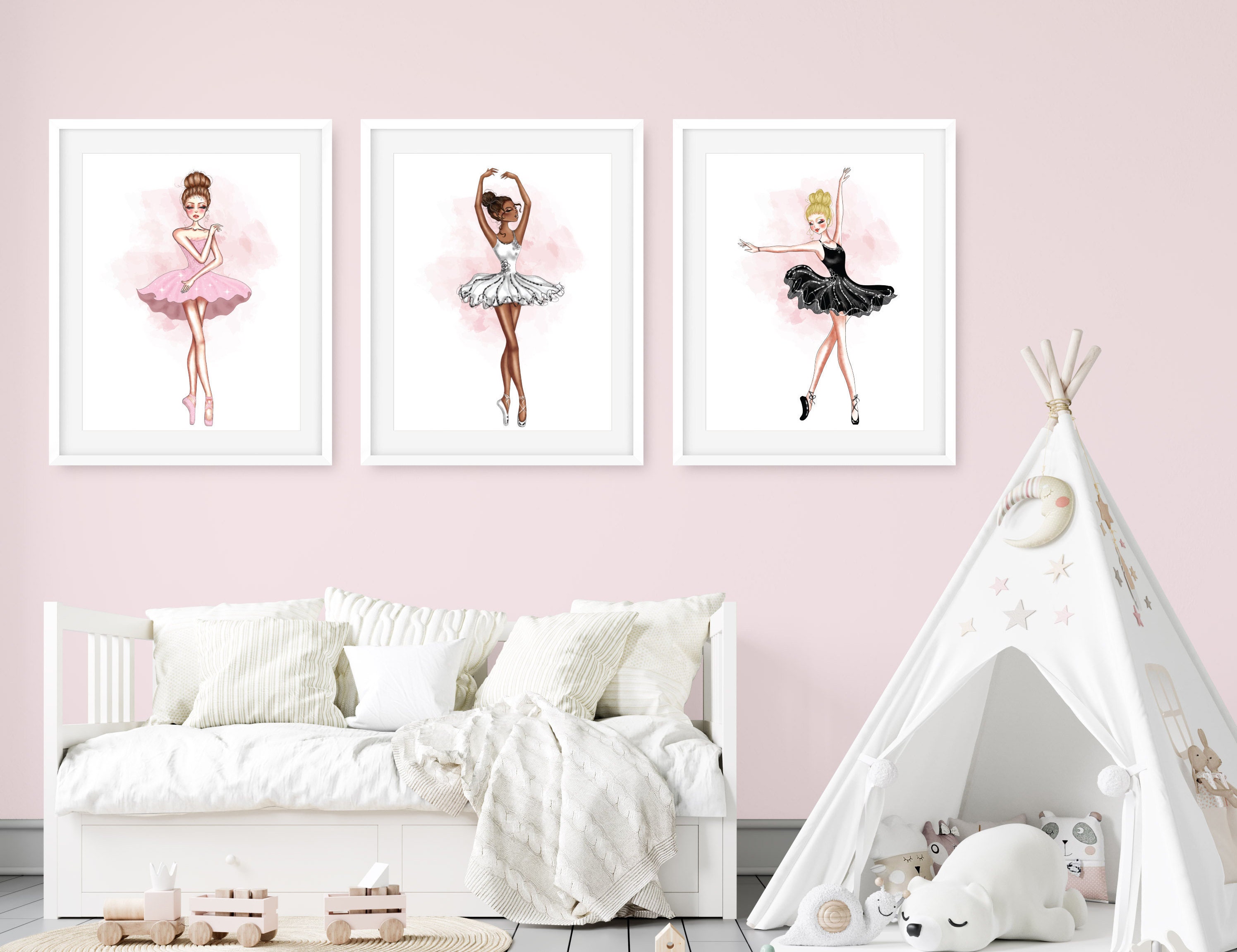Ballerina wall art Girls Room Decor ballerina Dancer print Etsy