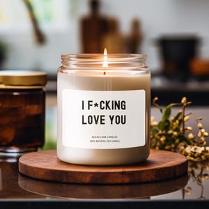 I F-ing Love You, Valentines Gift, Valentines Day Candle, Anniversary Gift, Gift for him, Gift for Her, Candle Gift, Girlfriend Gift
