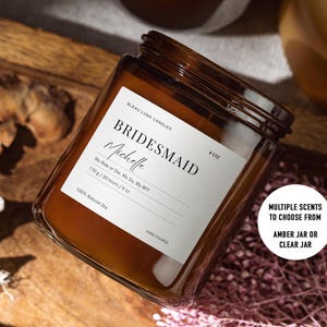 Personalized Will You Be My Bridesmaid Candle Bridesmaid Proposal Candle Bridesmaid Gifts Wedding Party Favors Bridal Party Gift Candle Gift