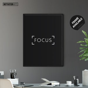 Focus Home Office Wall Decor Inspirational Wall Art - Etsy