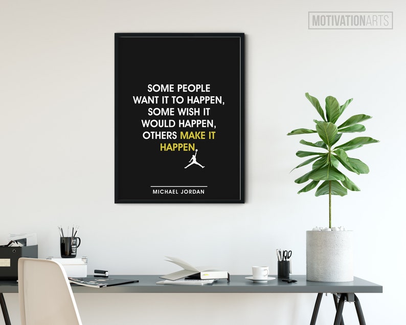 Motivational Wall Decor Michael Jordan Printable Art Etsy