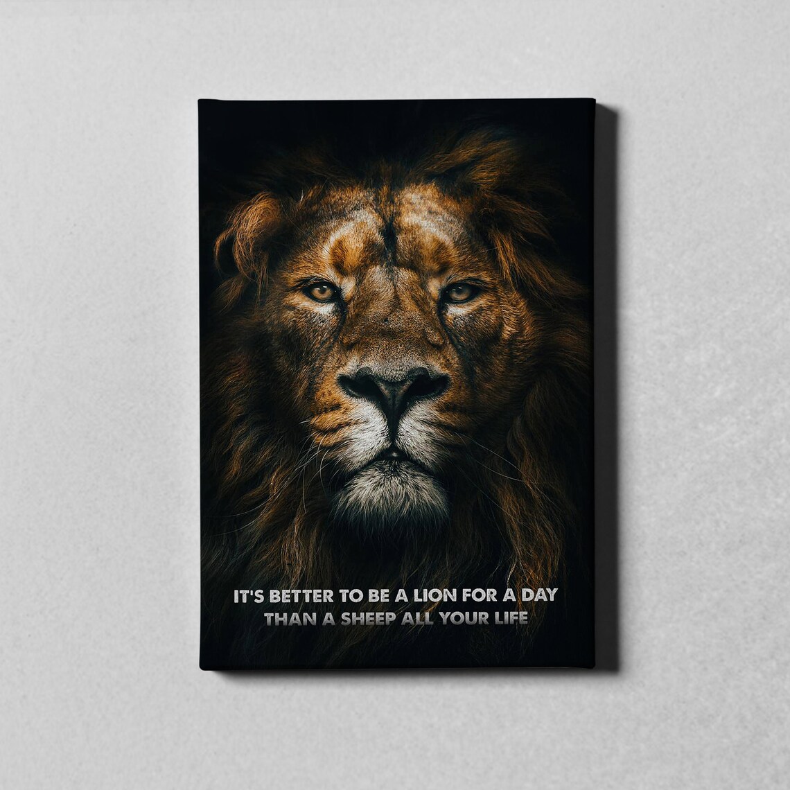 Lion Canvas Art Motivational Wall Decor Inspirational Canvas | Etsy