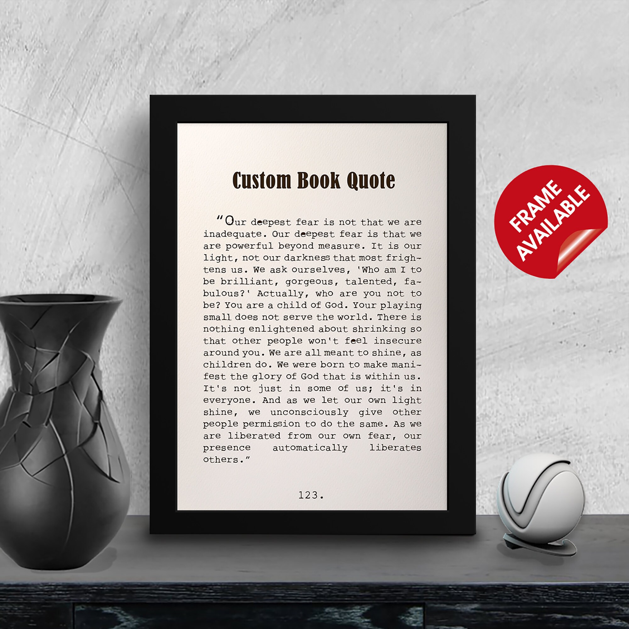 Custom Book Quote Print Custom Quote Poster Book Page Art Etsy