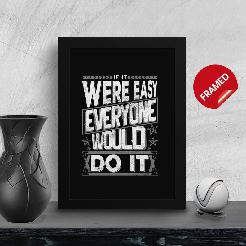 Inspirational Wall Art Office Wall Art Framed Motivational | Etsy