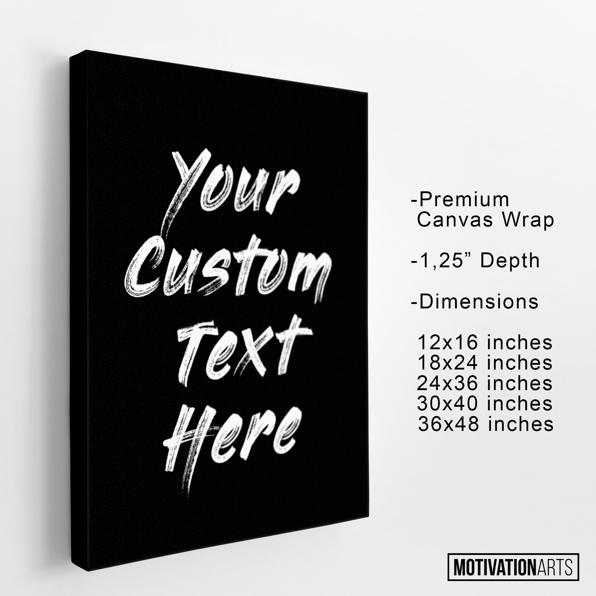 Personalized Quote Canvas Custom Quote Canvas Print Etsy