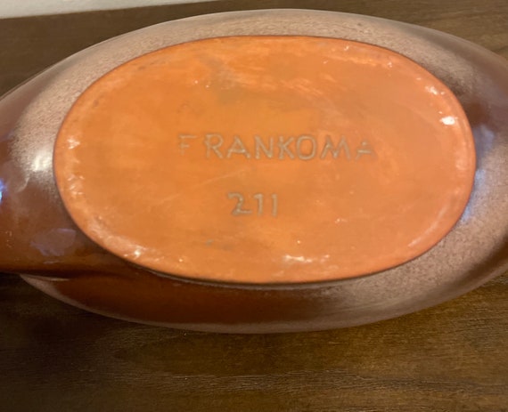 dish planter Vintage Frankoma 211  crescent bowl