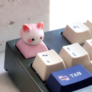 Sky cotl bunny keycap mechanical keyboard caps clay  gift for friend Customized keycaps