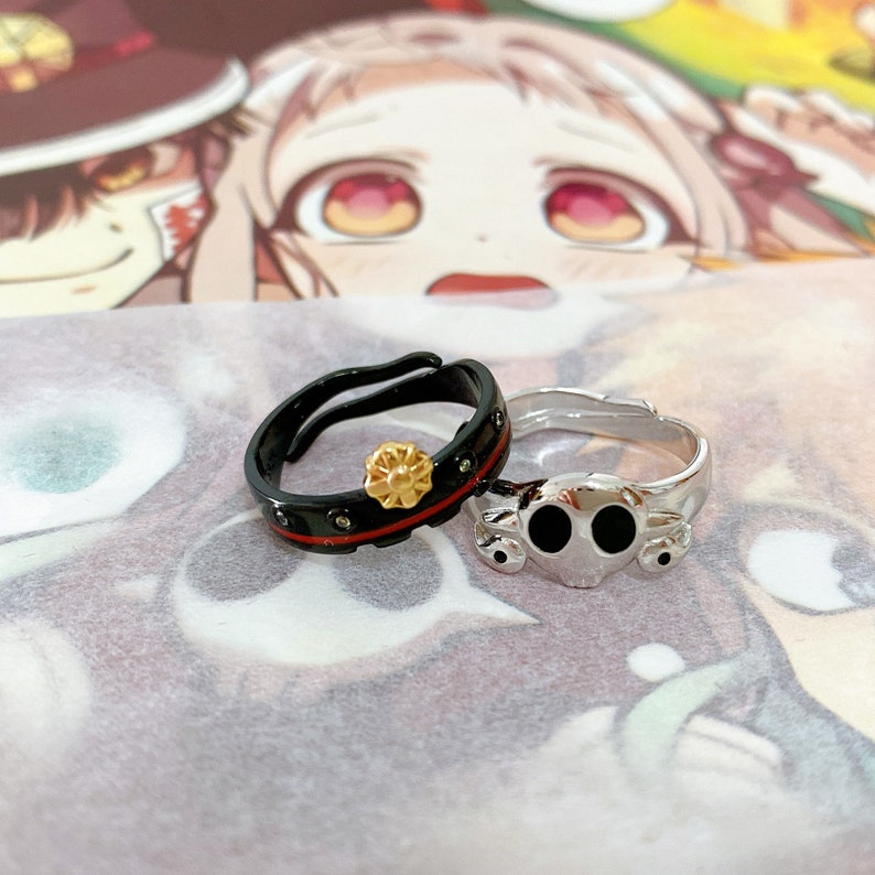 Anime Toilet bound Hanako-kun 925 Silver Ring Adjustable Cosplay Accessory Nene Yashiro Couple Rings Gift For Friend 