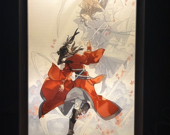 Tian Guan Ci Fu scène lumières LED décoration TGCF Hua Cheng Xie lian Silhouette décoration d'intérieur cadeau de Noël pour un ami