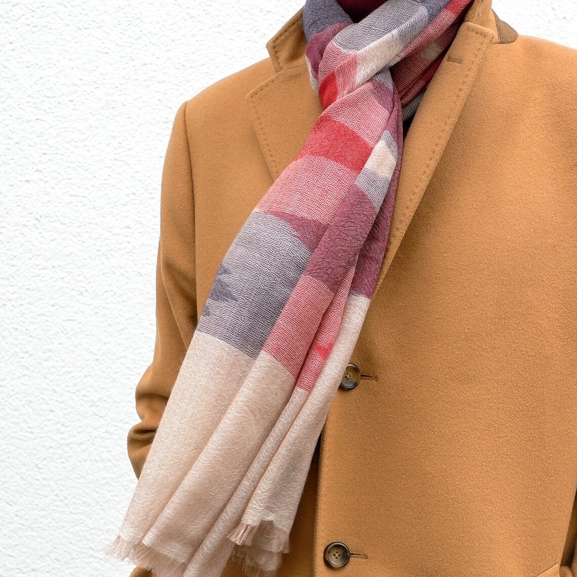 monogrammed cashmere shawl