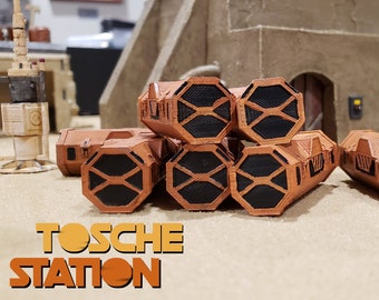 Star Wars Legion Terrain - Tosche Station 3 Kyber Crystal Containers ( (Rogue type)