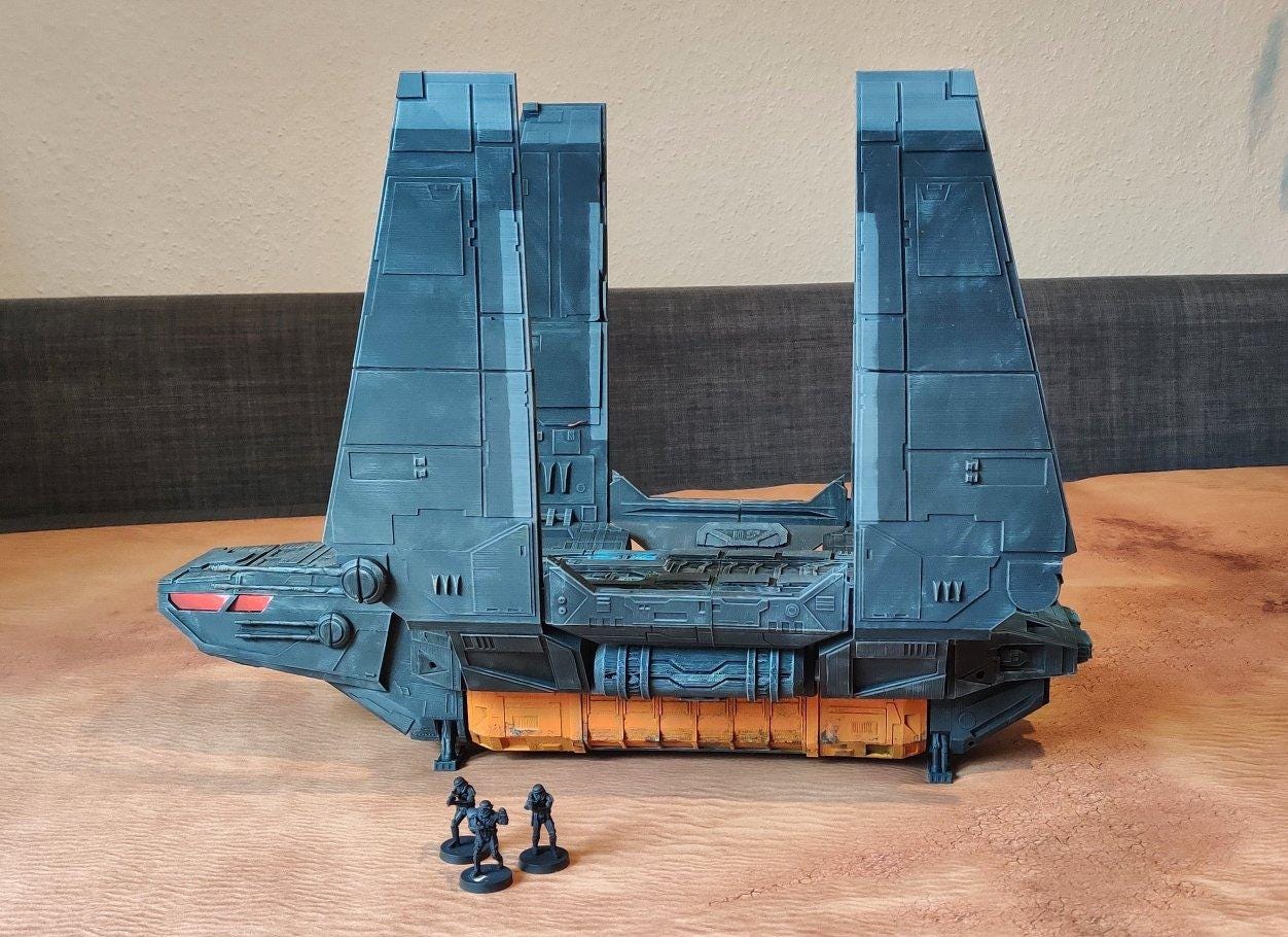 star-wars-legion-shatterpoint-zeta-class-heavy-cargo-shuttle-etsy