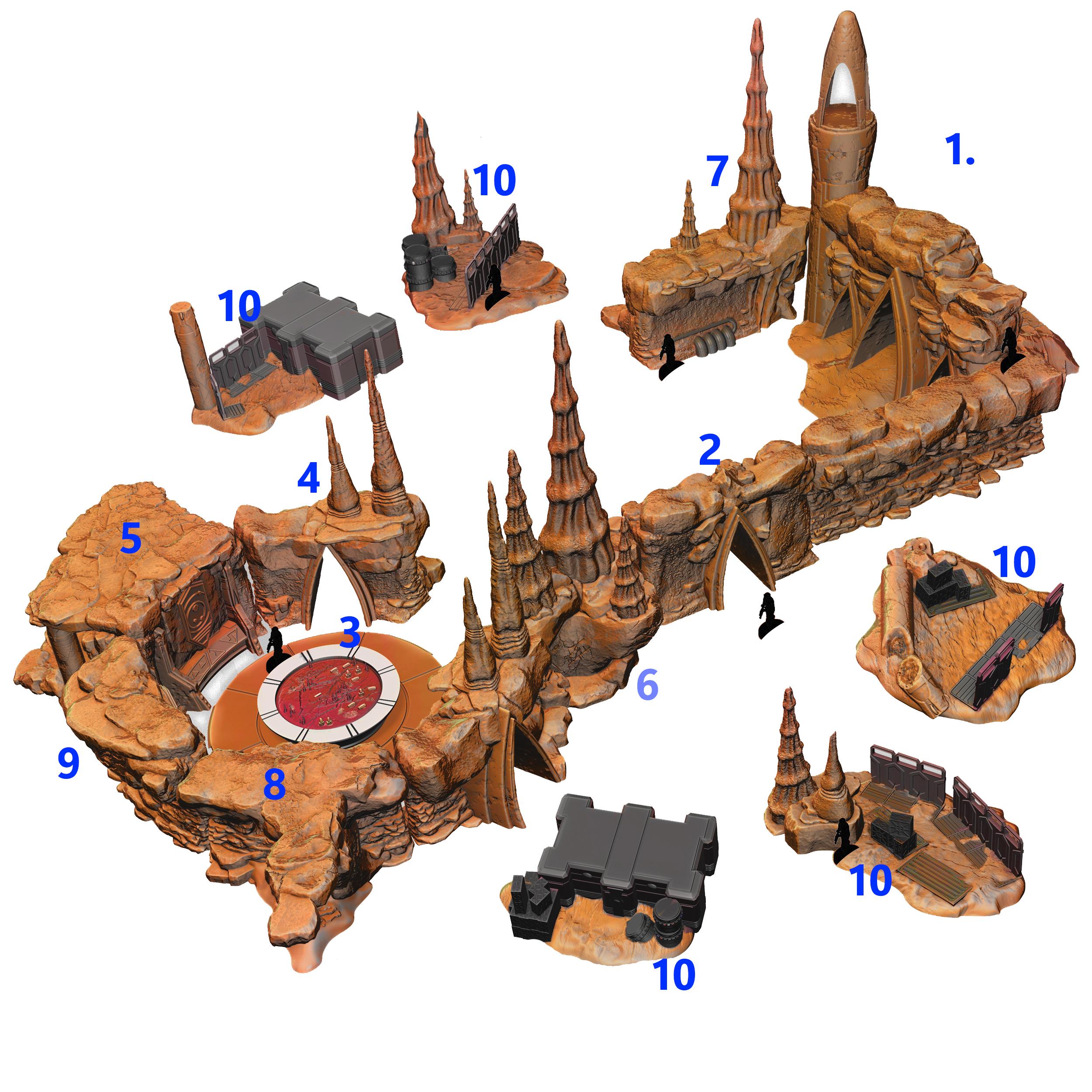 Star Wars Legion & Shatterpoint - Geonosis Terrain - Etsy