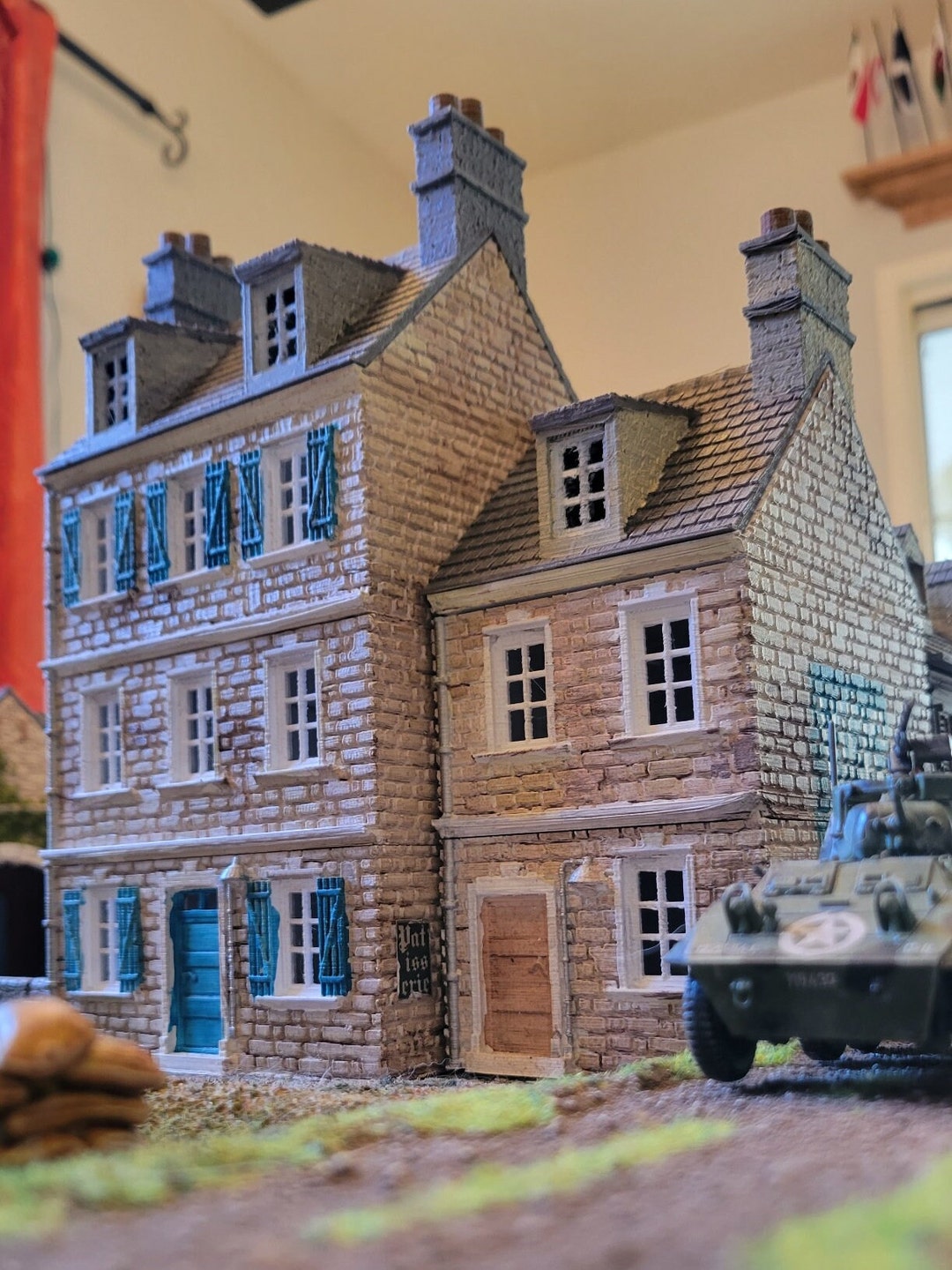 Bolt Action WW2 Terrain St. Marie Du Mont Two House Pack Etsy