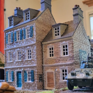 Bolt Action WW2 Terrain St. Marie Du Mont Two House Pack