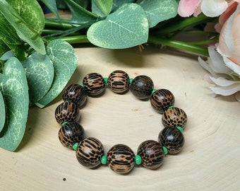 Brown Wooden Beaded Bracelet