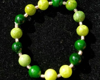 Crackle Agate and Hematite Bracelet