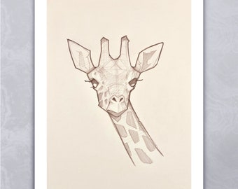Stampa giclée della giraffa