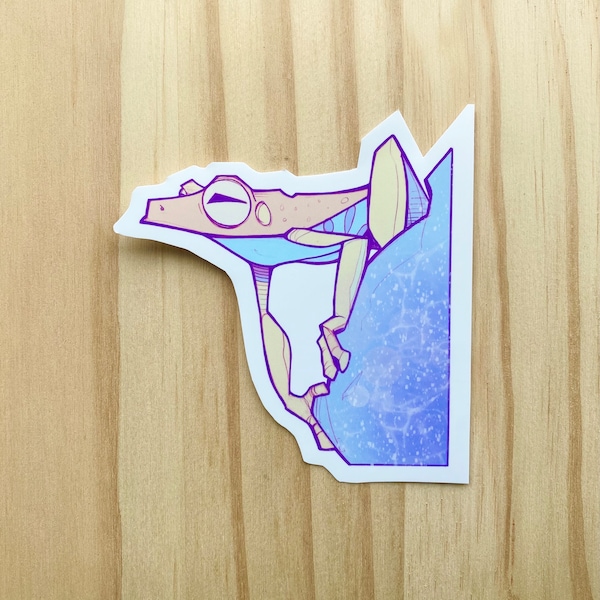 Perched Frog Sticker