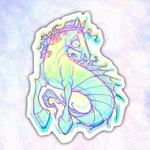 Hippocampus Colorsplash Sticker