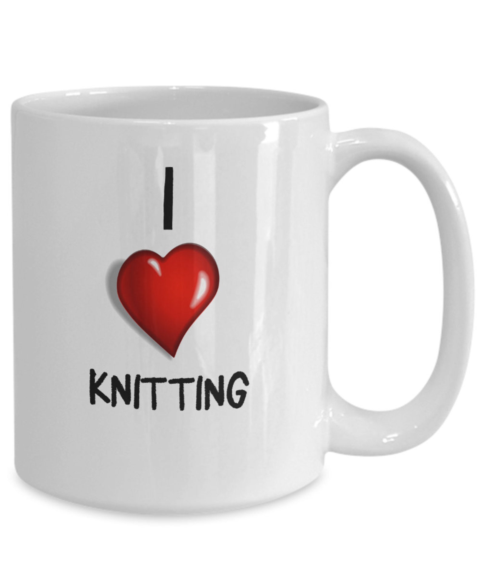 Knitting mug I love knitting coffee mug knitting gift mug | Etsy