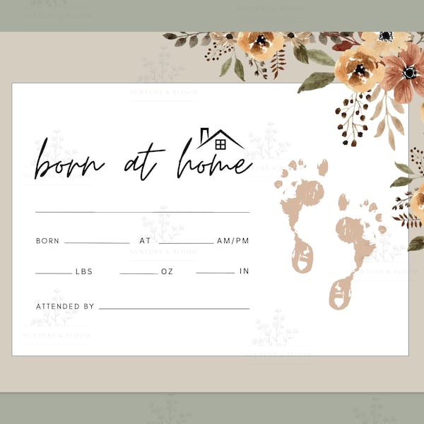 Baby Born Birth Certificate Etsy