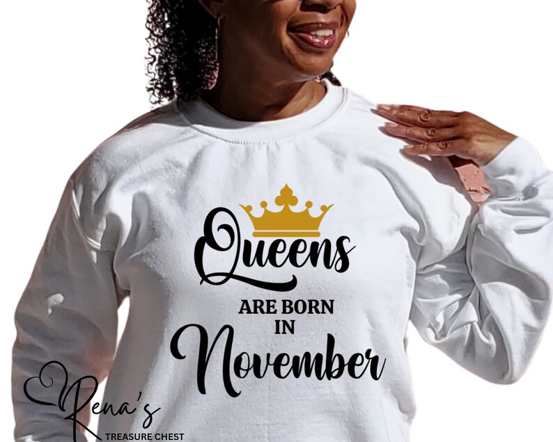 Queens Are Born in November SVG PNG, Birthday Queen, Birthday Queen ...