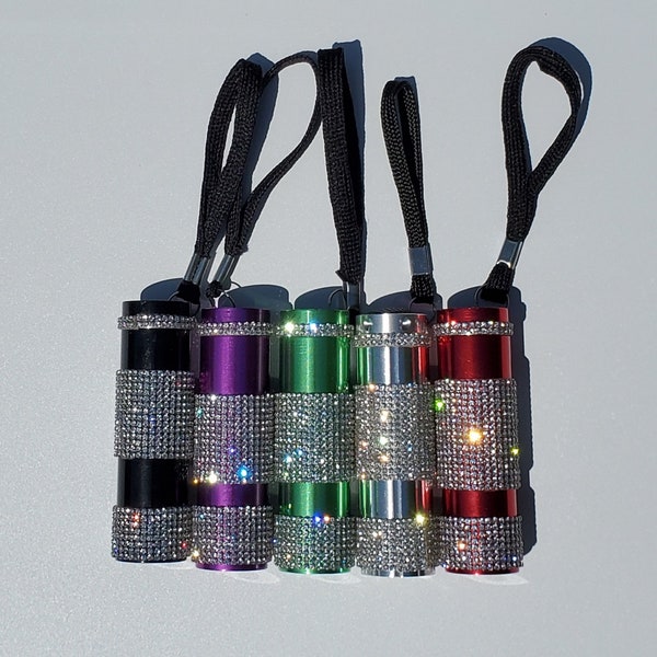 Rhinestone LED Flashlight,  Flashlight, Gift, Gift for her, Wedding Gift, Camping Gear, Gift for mom, Birthday, Bling Flashlights