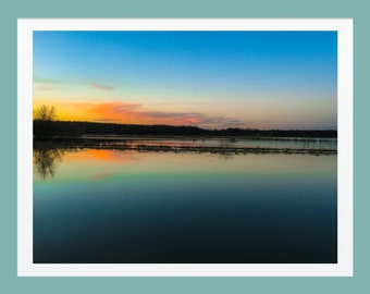 Sunset, Digital Photo, Wall Art, Nature Photography, Wetlands, Nature Prints, Digital Prints, Reflection, Sky, Water