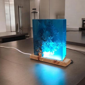 Resin Scuba Diver Lamp: Ocean Night Light, Nautical Decor