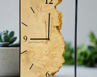 Handmade Maple Wood Wall Clock - Modern Minimalist Design