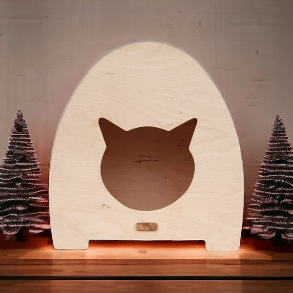 Designer house for cats. Decorating a kitty's interior