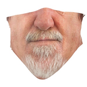 Face Mask for Men with Beard, Beard Man Face Mask, Washable face mask, Reusable Face Mask for Adults and Kids Size, Protective Mask, Old Man