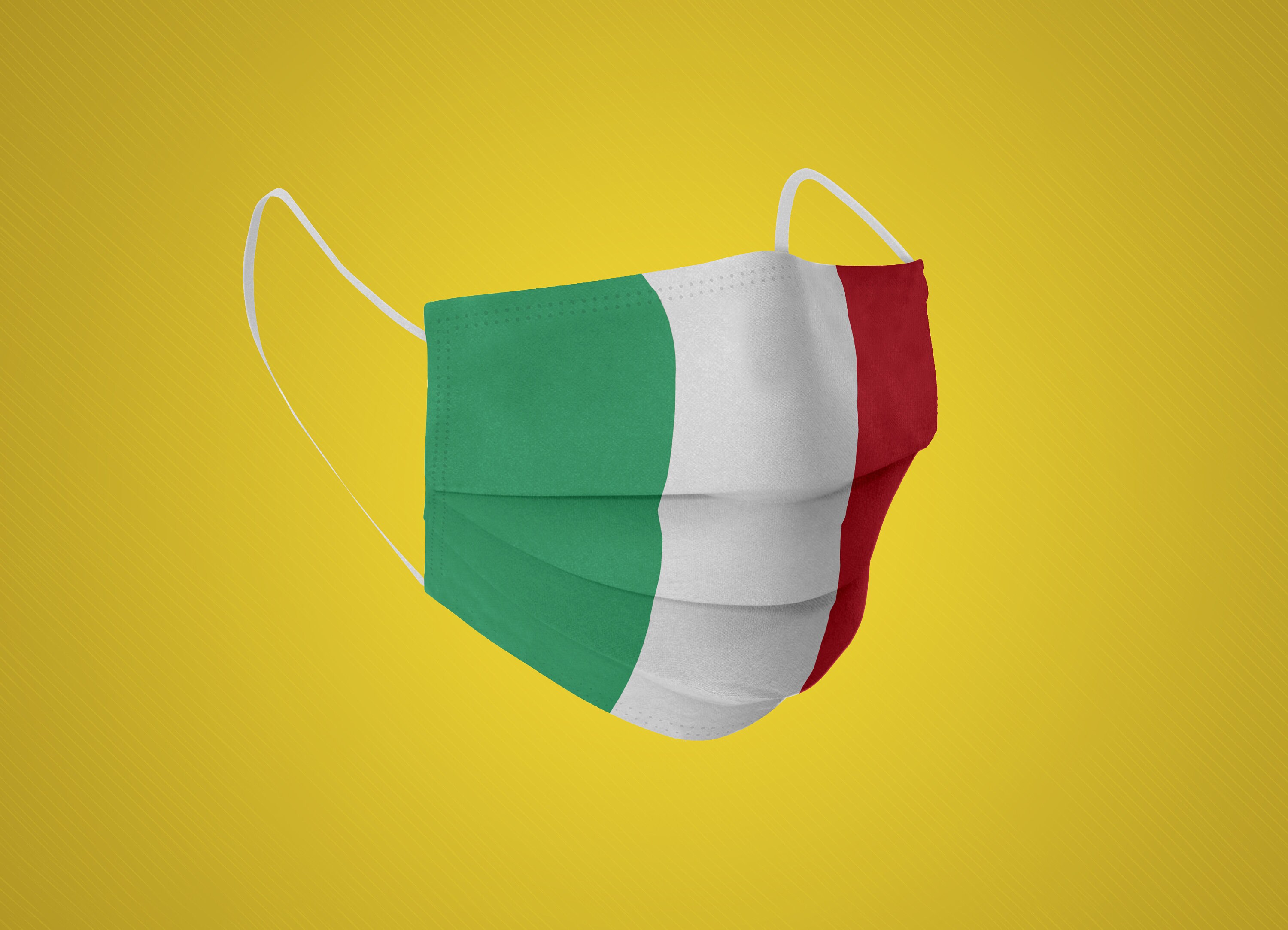 Patriotic Italian Flag Face Mask Italy Flag Face Mask Face Etsy
