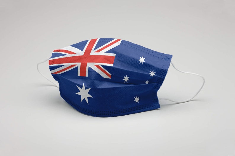 Australia Flag Face Mask Australian Face Mask Face Mask for Etsy