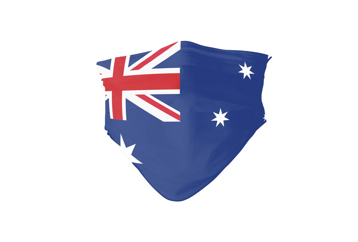 Australia Flag Face Mask Australian Face Mask Face Mask for Etsy