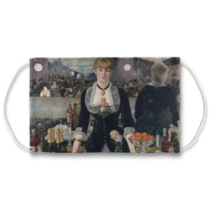 Folies-Bergere Art Face Mask: Edouard Manet Painting, Washable with Filter