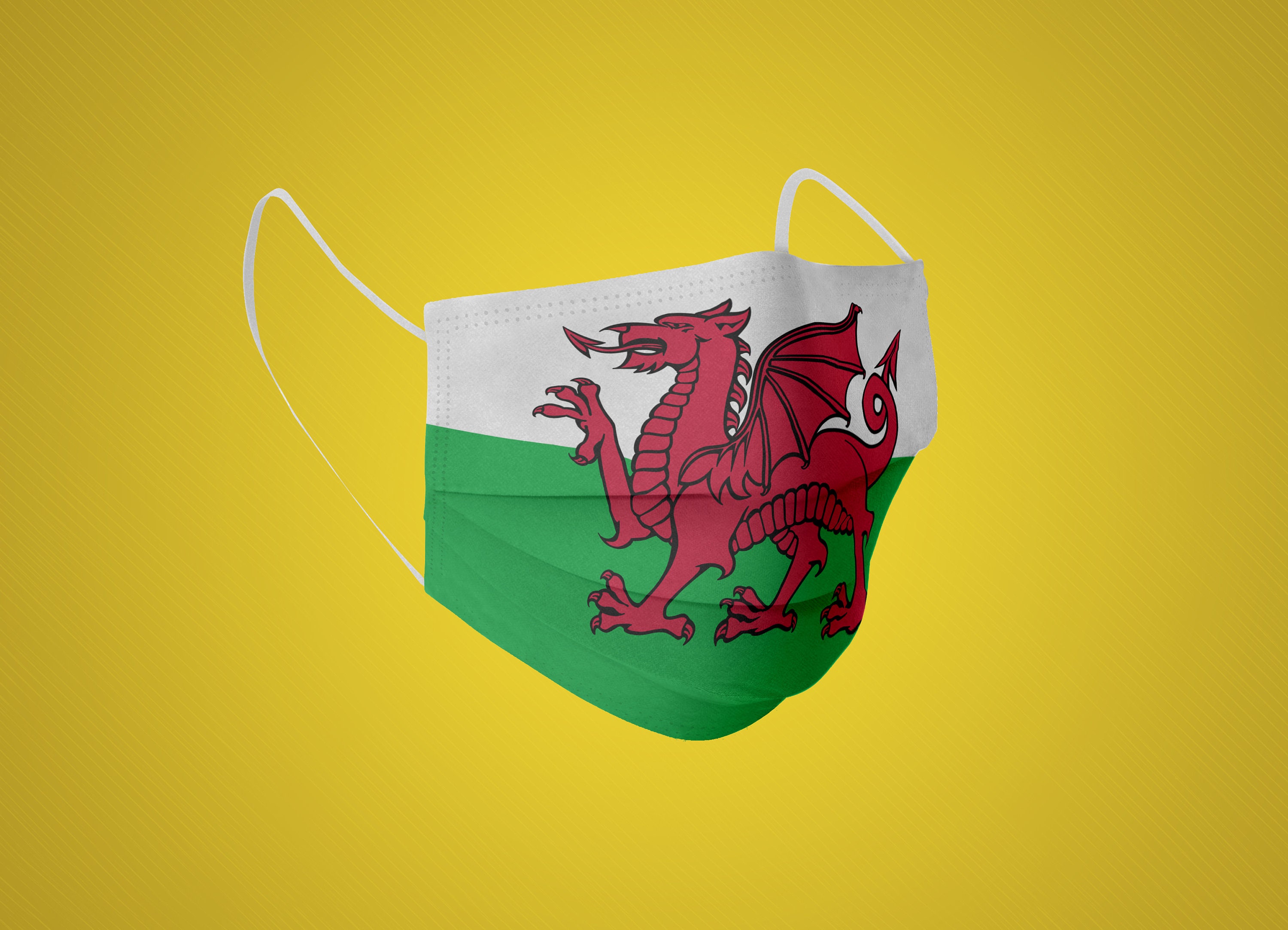 Wales Flag Face Mask Welsh Face Mask Face Mask For Man Etsy