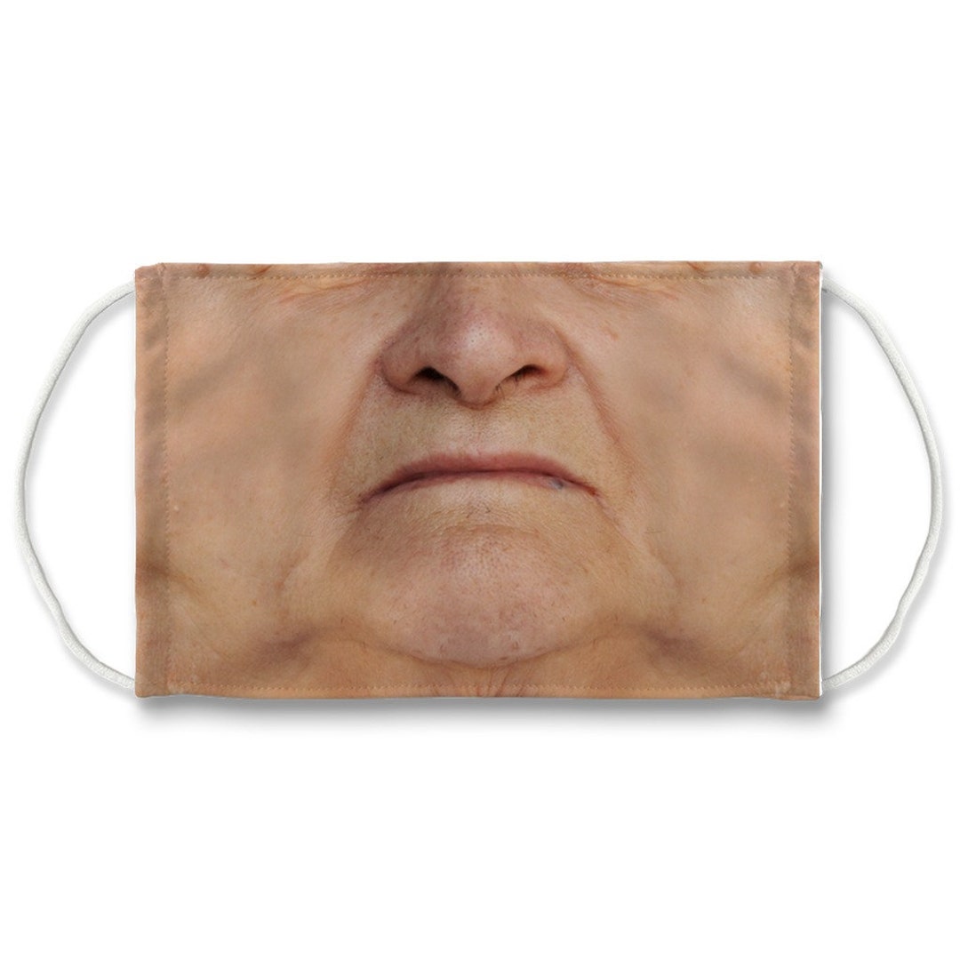 Funny Face Mask for Men, Old Woman Face Mask, Face Cover, Washable Face