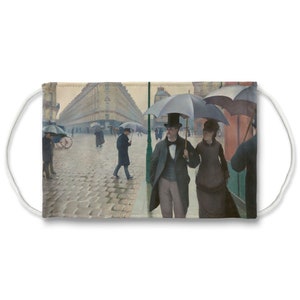 Paris Street Art Face Mask: Rainy Day, Gustave Caillebotte (With Carbon Filter)