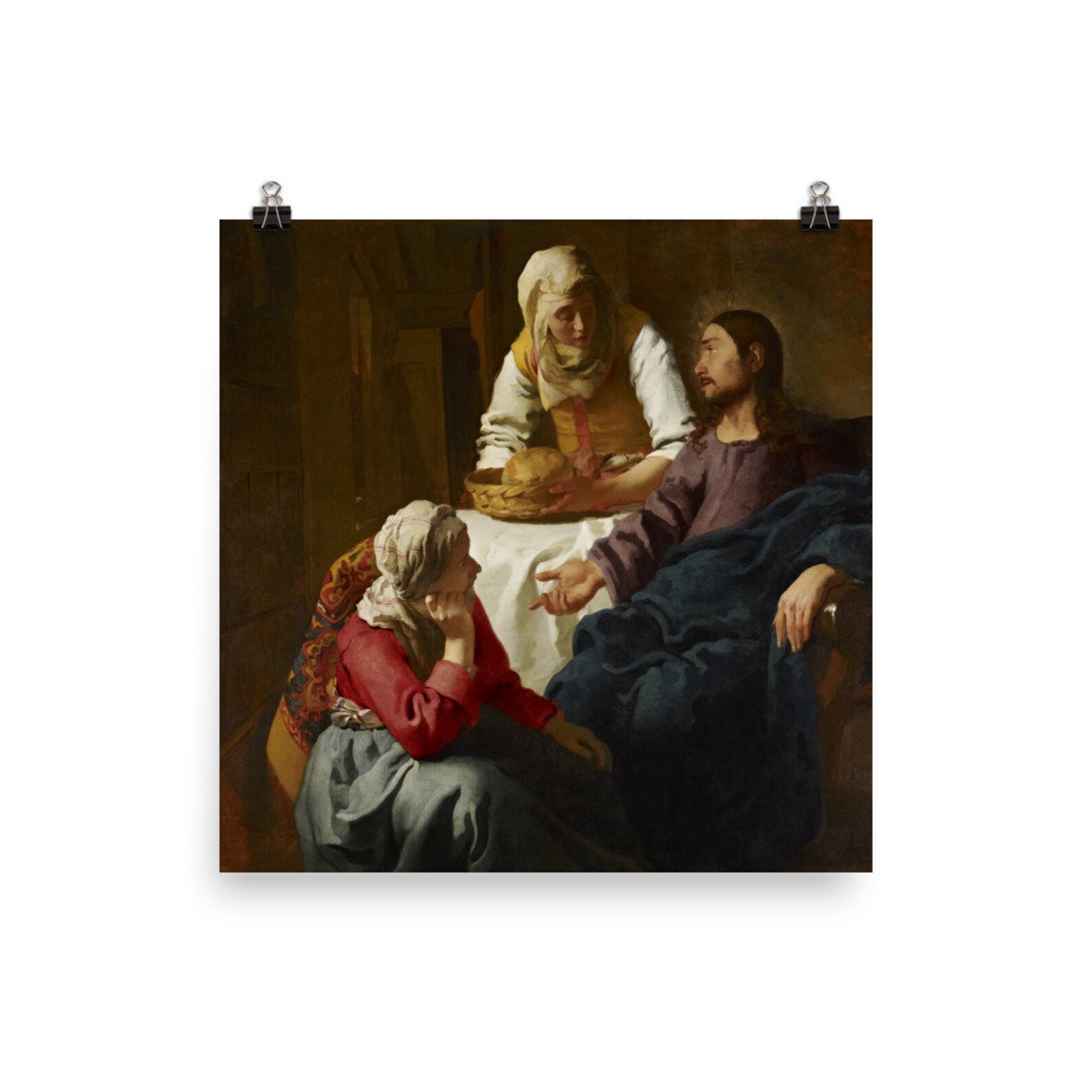 Cristo en la Casa de Marta y María Cartel Johannes Vermeer Etsy