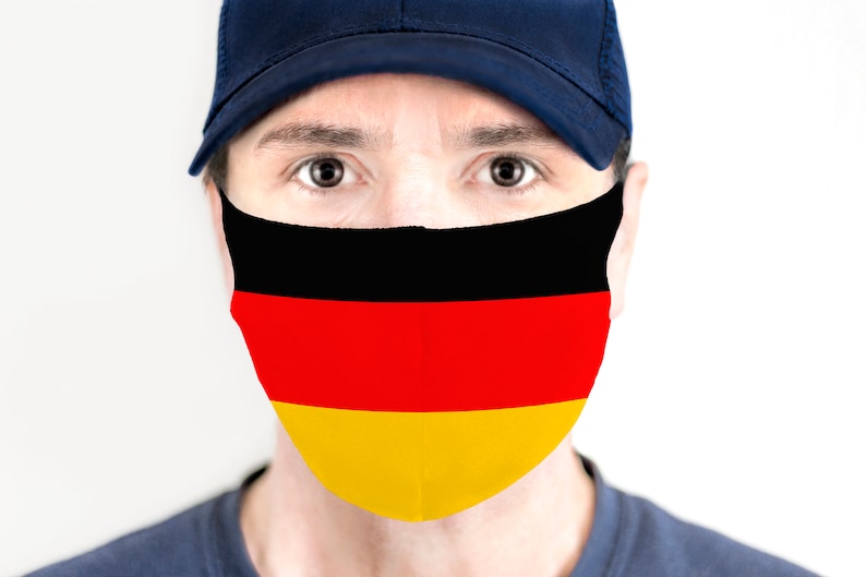 Patriotic Germany Flag Face Mask German Flag Face Mask Face Etsy