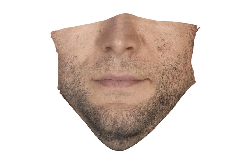 Face Mask for Men With Beard, Funny Man Face Mask, Washable Face Mask