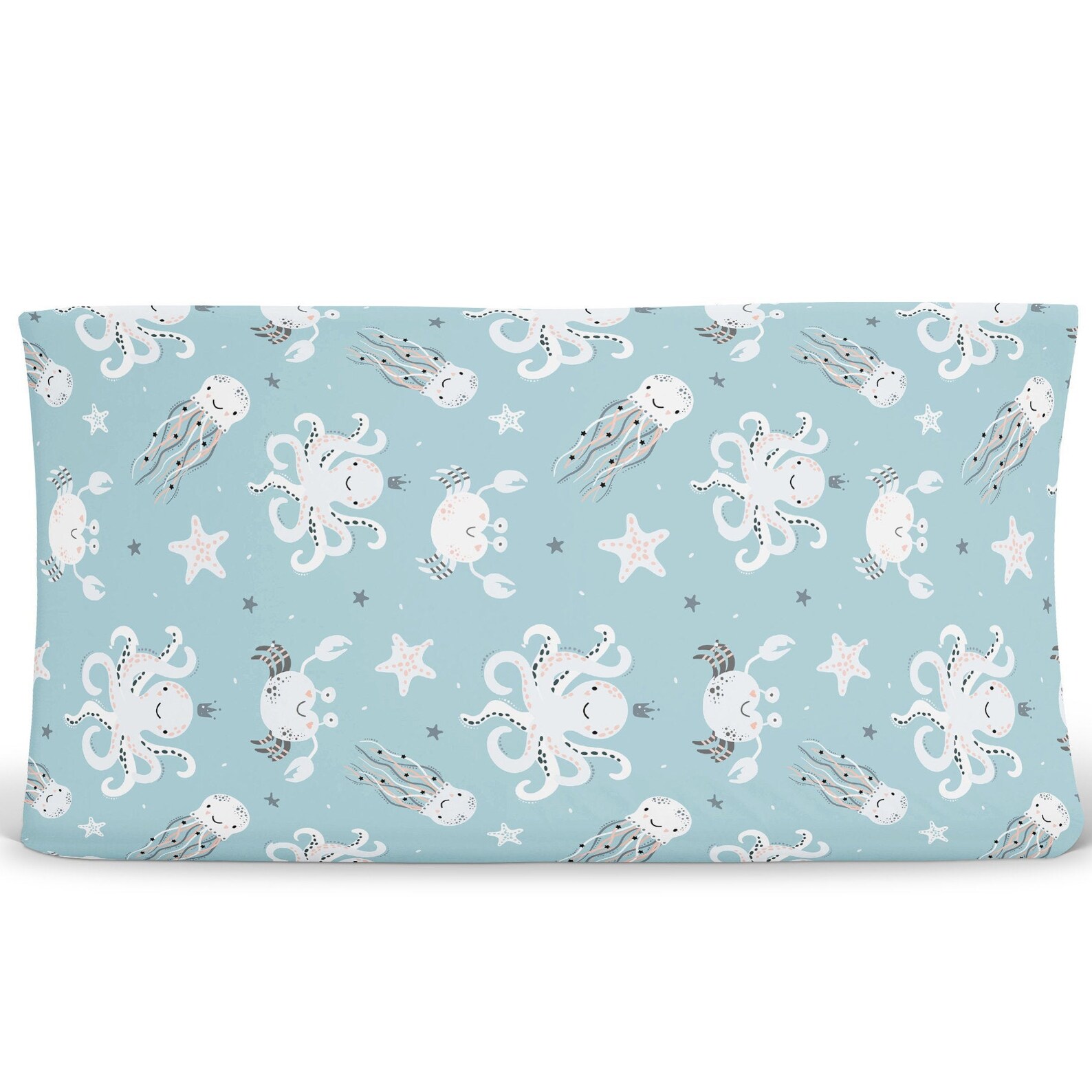 Blue Octopus Crib Sheet Under the Sea Nursery Marine Baby Etsy