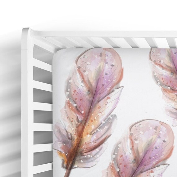 feather crib sheet